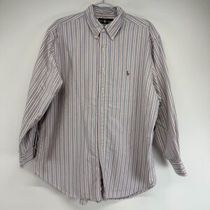 Ralph Lauren Classic Fit Long Sleeve Striped Oxford Button Down Shirt  32/33
